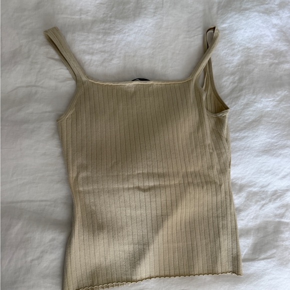 Jenni Kayne Ribbed Cream Tank Top - Picture 4 of 4